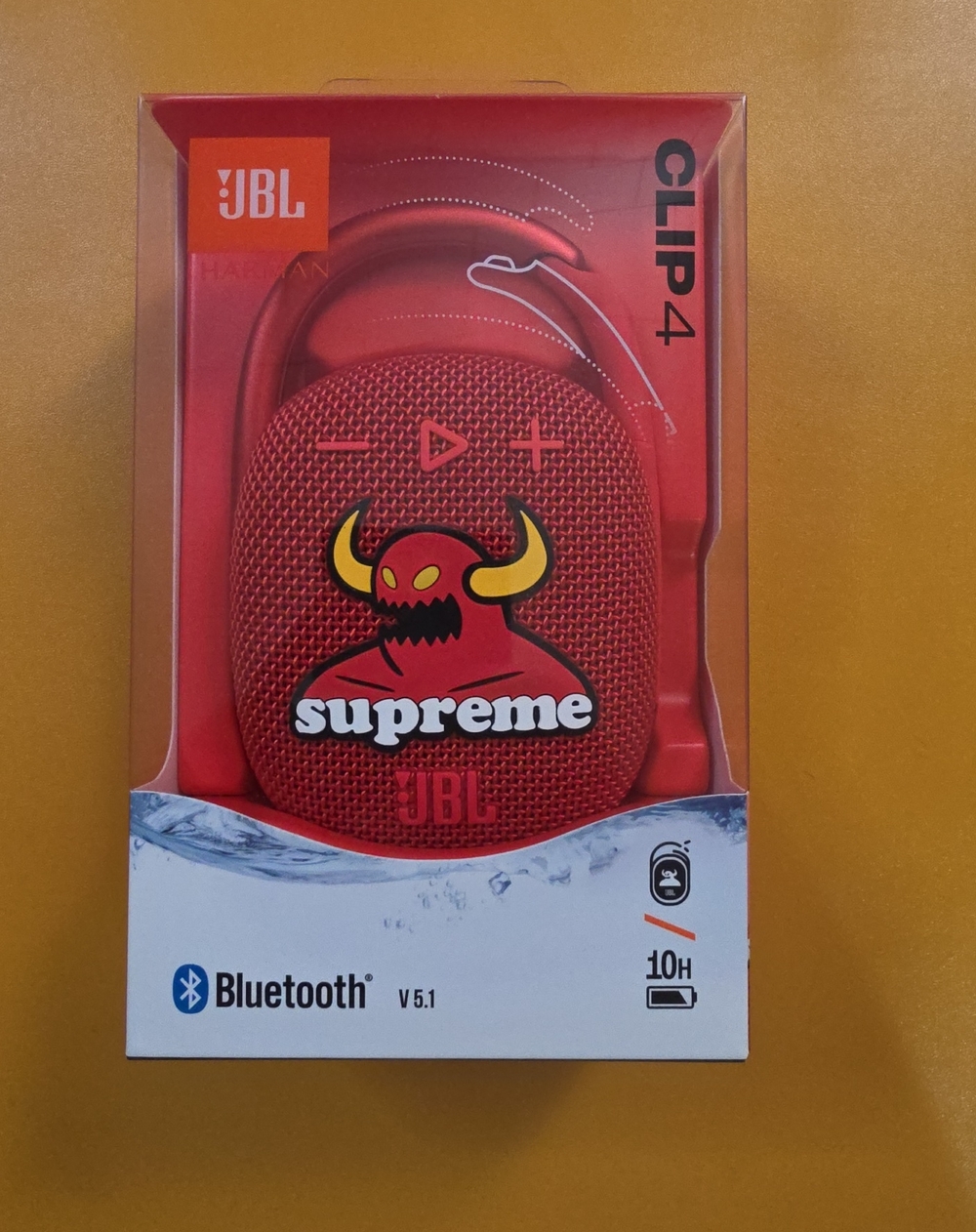 Supreme Toy Machine JBL Clip4 Bluetooth Waterproof Portable Speaker